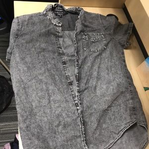 Dark black like denim shirt